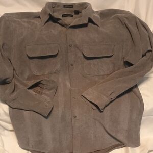 Gray Button-Up Shirt